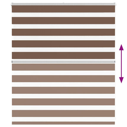 zebragardin brun 120x100 cm stofbredde 115,9 cm polyester
