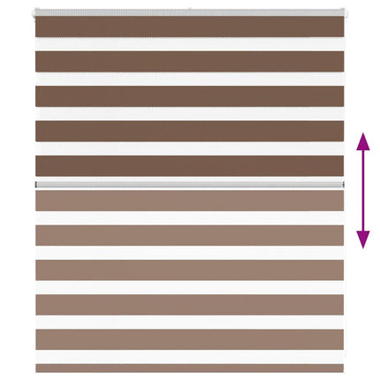 zebragardin brun 130x100 cm stofbredde 125,9 cm polyester