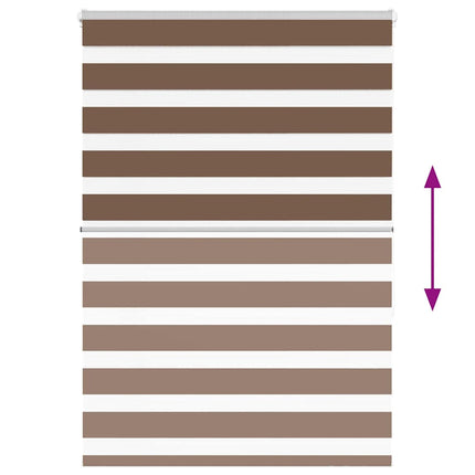 zebragardin brun 110x150 cm stofbredde 105,9 cm polyester
