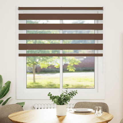 zebragardin brun 130x150 cm stofbredde 125,9 cm polyester