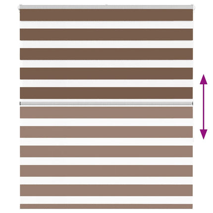 zebragardin brun 130x150 cm stofbredde 125,9 cm polyester