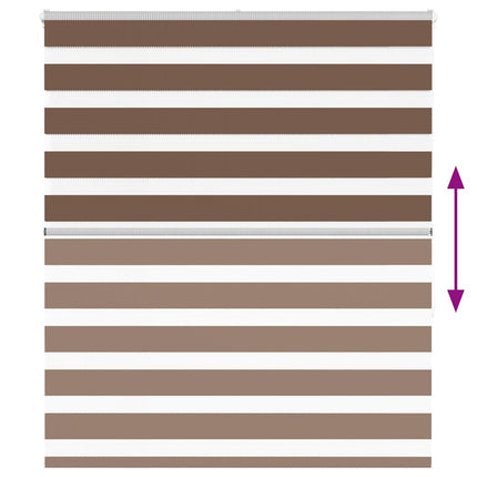 zebragardin brun 135x150 cm stofbredde 130,9 cm polyester