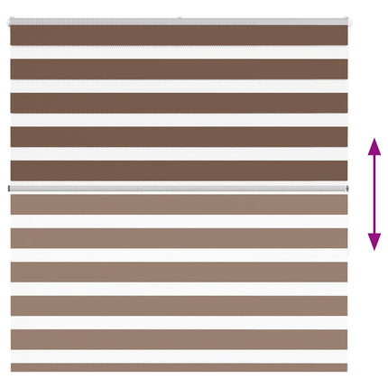 zebragardin brun 145x150 cm stofbredde 140,9 cm polyester