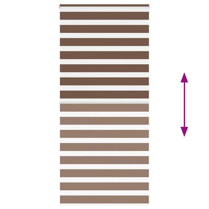 zebragardin brun 100x200 cm stofbredde 95,9 cm polyester
