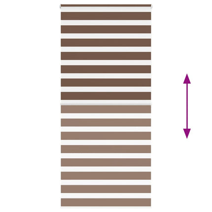 zebragardin brun 110x200 cm stofbredde 105,9 cm polyester