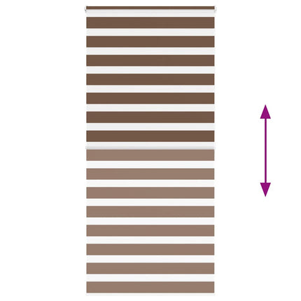 zebragardin brun 115x200 cm stofbredde 110,9 cm polyester