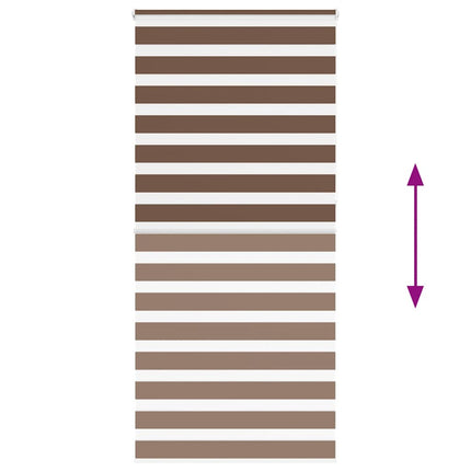 zebragardin brun 115x230 cm stofbredde 110,9 cm polyester