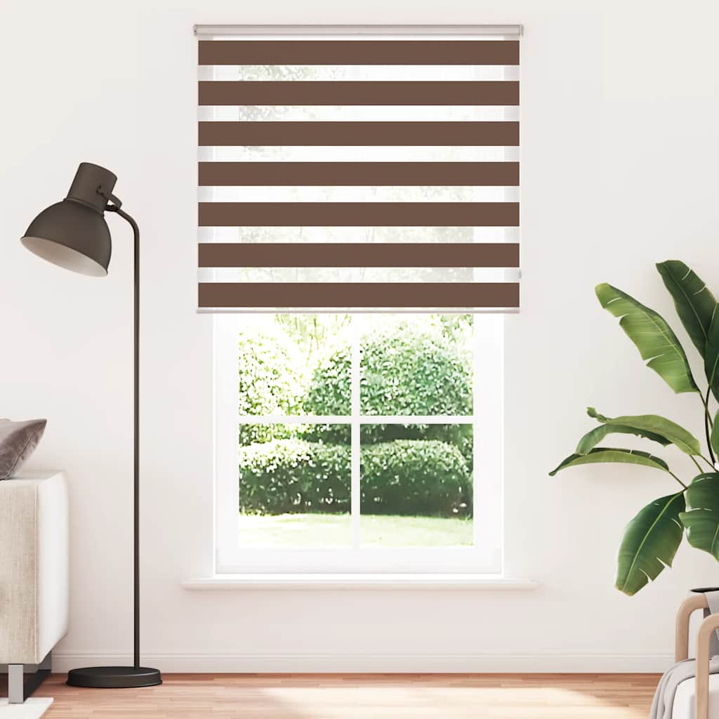 zebragardin brun 130x230 cm stofbredde 125,9 cm polyester