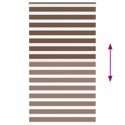 zebragardin brun 135x230 cm stofbredde 130,9 cm polyester