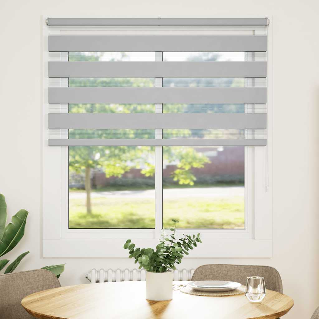 zebragardin lysegrå 125x100 cm stofbredde 120,9 cm polyester