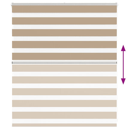 zebragardin sandbrun 130x100 cm stofbredde 125,9 cm polyester