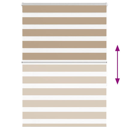 zebragardin sandbrun 105x150 cm stofbredde 100,9 cm polyester