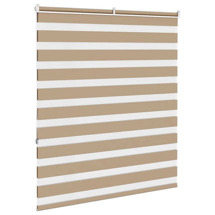 zebragardin sandbrun 135x150 cm stofbredde 130,9 cm polyester