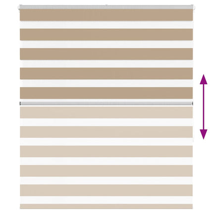 zebragardin sandbrun 135x150 cm stofbredde 130,9 cm polyester