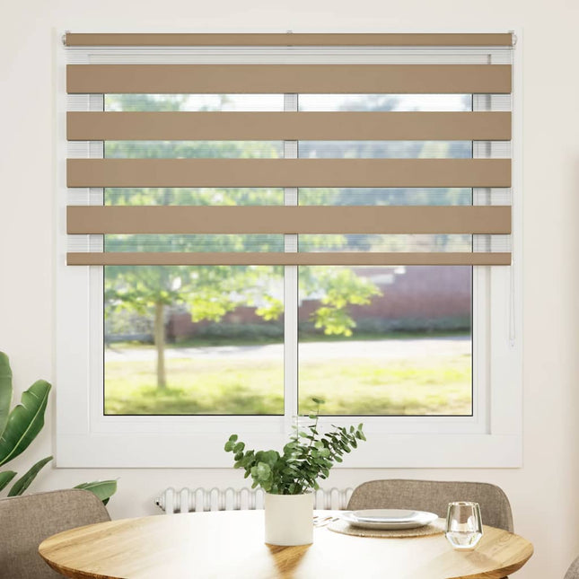 zebragardin sandbrun 150x150 cm stofbredde 145,9 cm polyester
