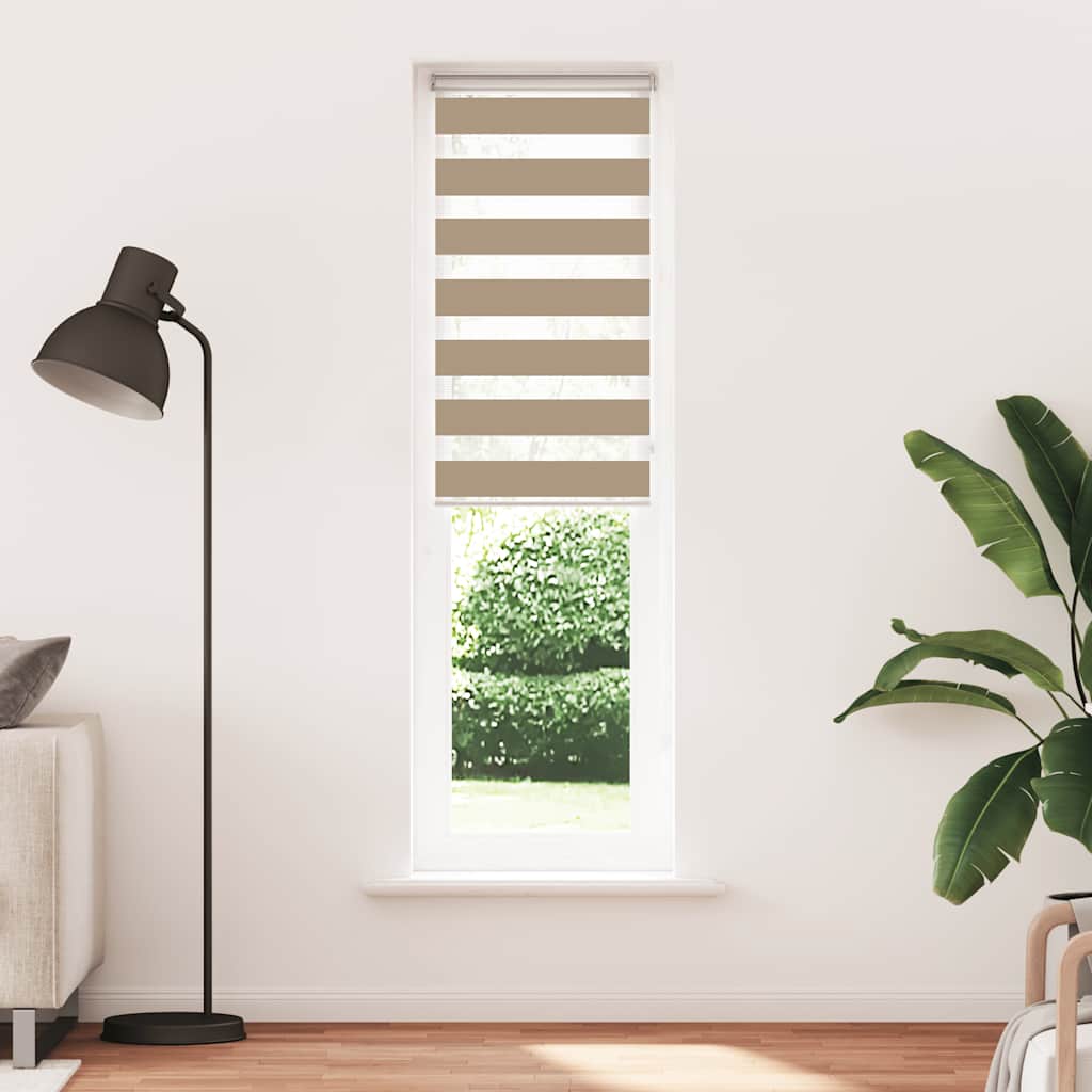 zebragardin sandbrun 65x200 cm stofbredde 60,9 cm polyester
