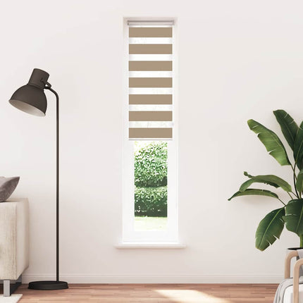 zebragardin sandbrun 45x230 cm stofbredde 40,9 cm polyester