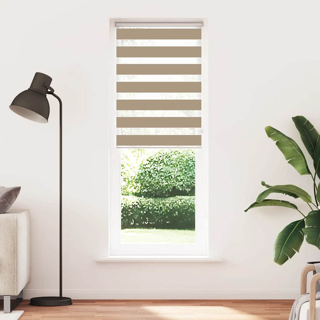 zebragardin sandbrun 90x230 cm stofbredde 85,9 cm polyester