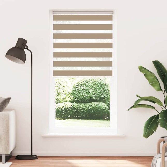 zebragardin sandbrun 95x230 cm stofbredde 90,9 cm polyester