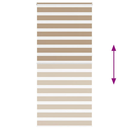 zebragardin sandbrun 95x230 cm stofbredde 90,9 cm polyester