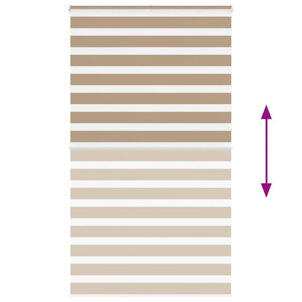 zebragardin sandbrun 120x230 cm stofbredde 115,9 cm polyester