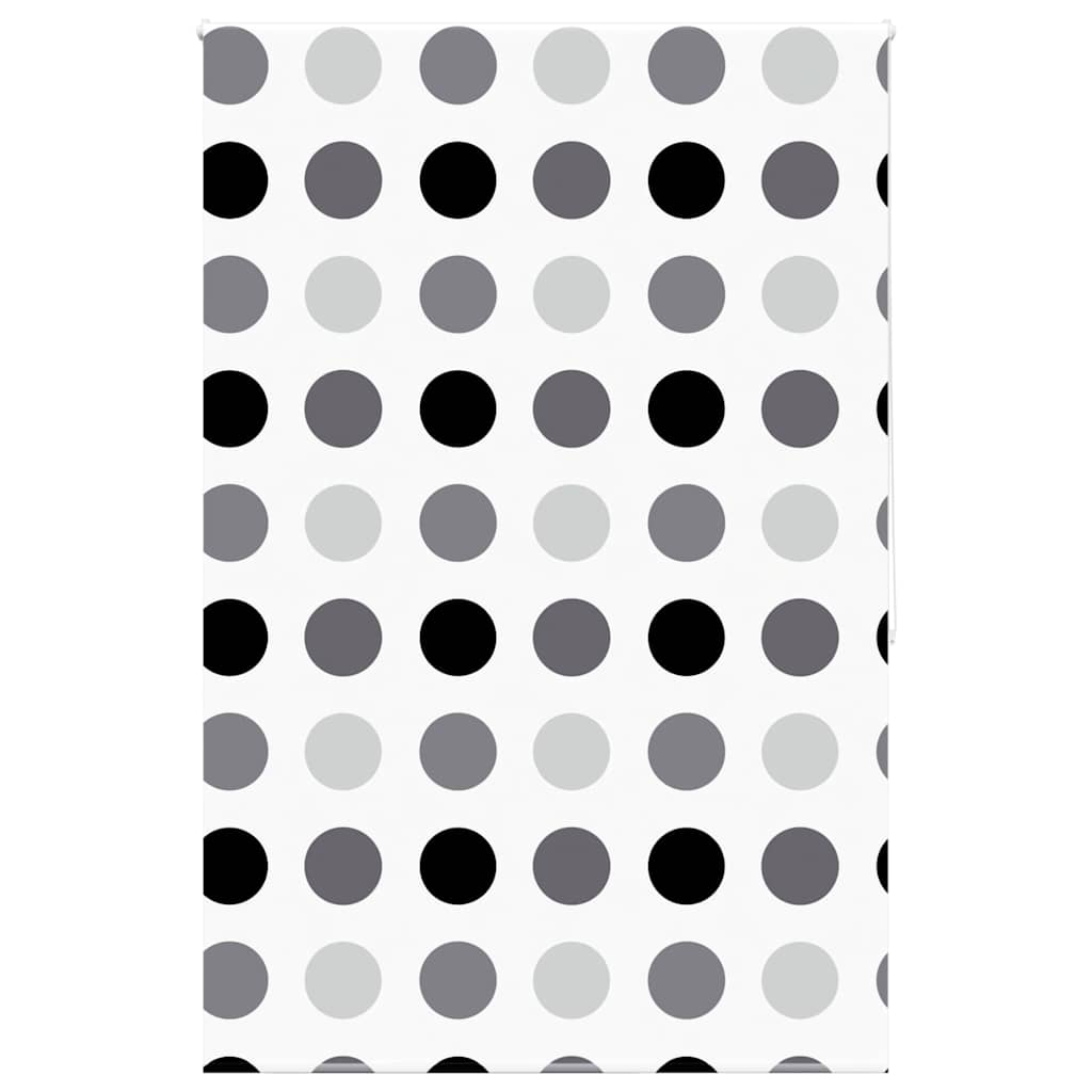 Bruserullegardin 150×240 cm - stofbredde 146 cm, cirkelmønster