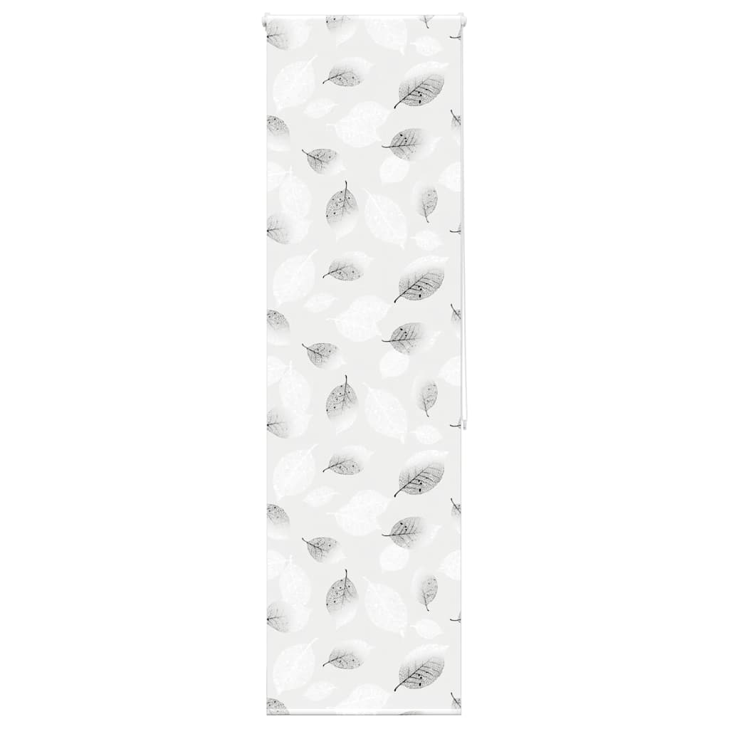 Bruserullegardin 60×240 cm - stofbredde 56 cm, bladmønster