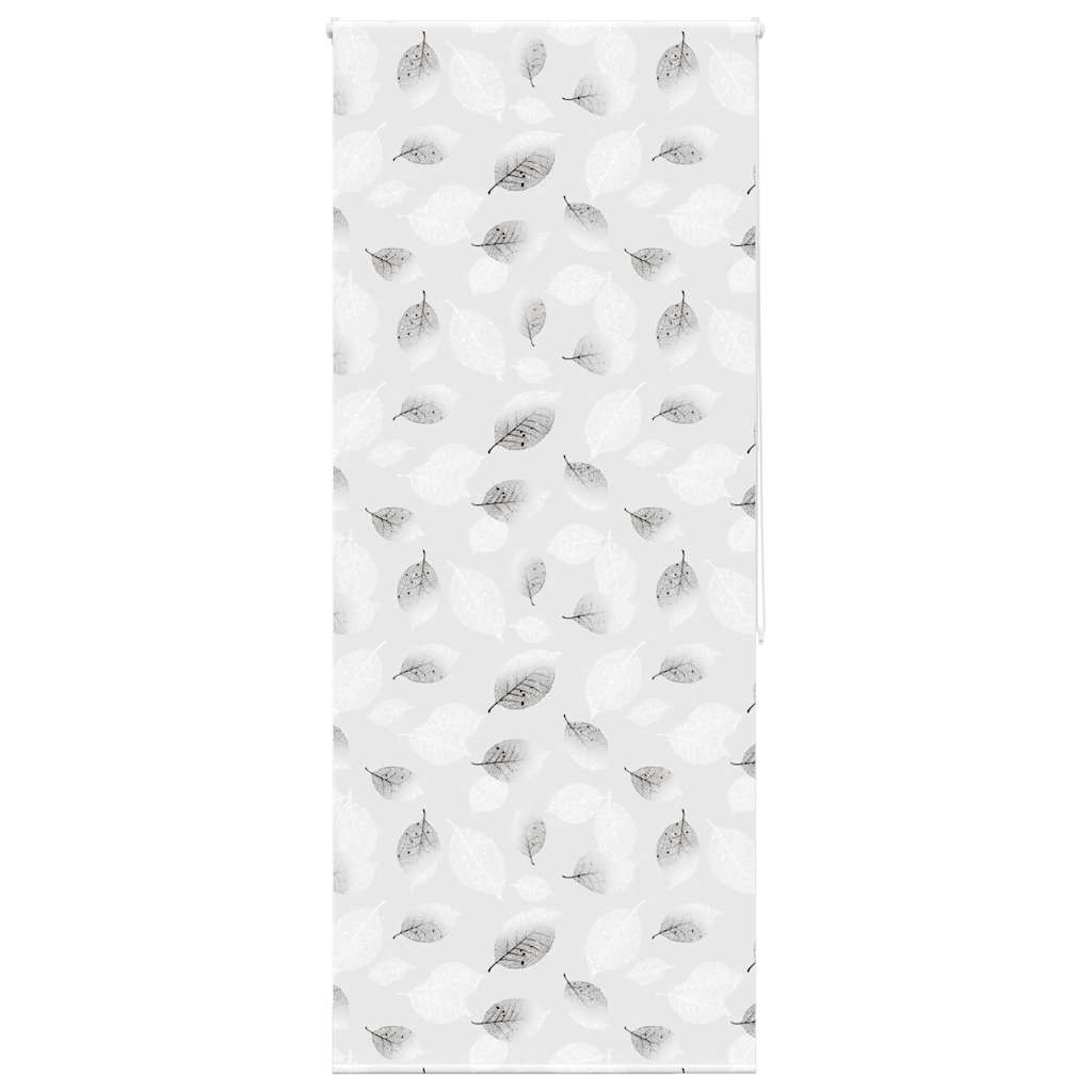 Bruserullegardin 100×240 cm - stofbredde 96 cm, bladmønster