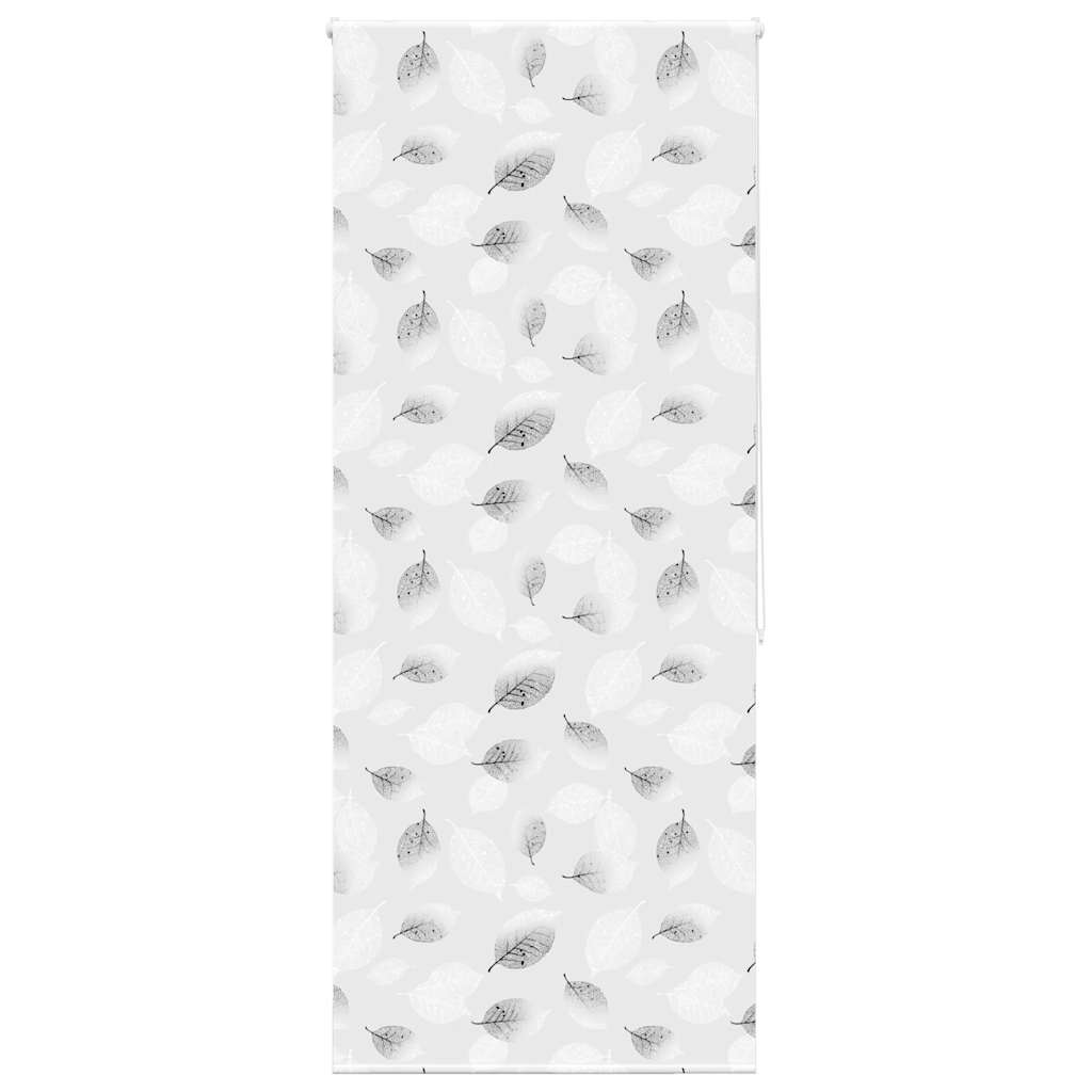 Bruserullegardin 110×240 cm - stofbredde 106 cm, bladmønster