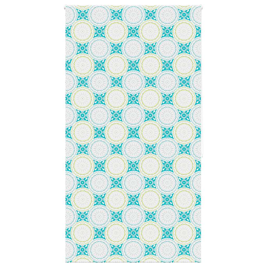 Bruserullegardin 130×240 cm - stofbredde 126 cm, ornamentmønster