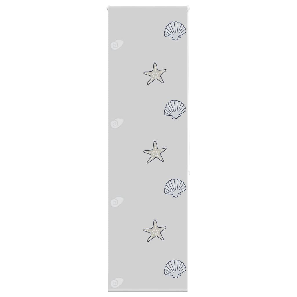 Bruserullegardin 60×240 cm - stofbredde 56 cm, søstjerne-motiv