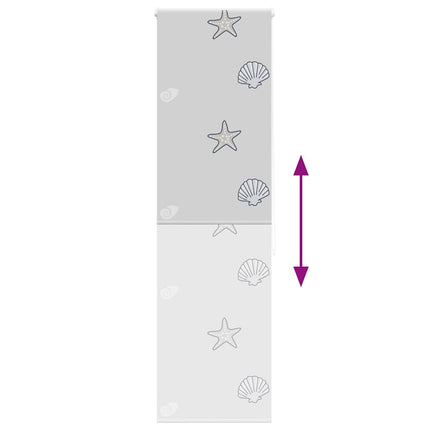 Bruserullegardin 70x240 cm Stofbredde 66 cm