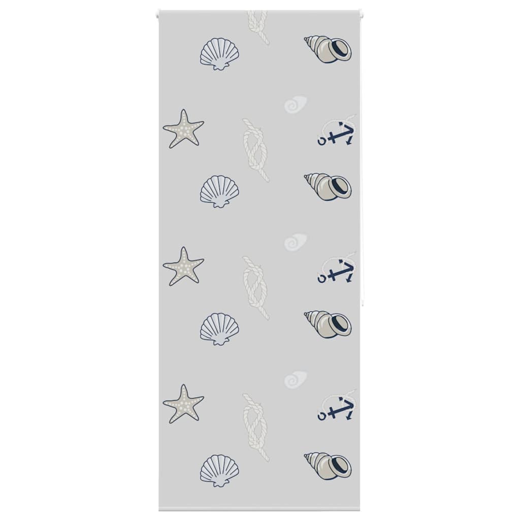 Bruserullegardin 100×240 cm - stofbredde 96 cm, PEVA med søstjernemotiv