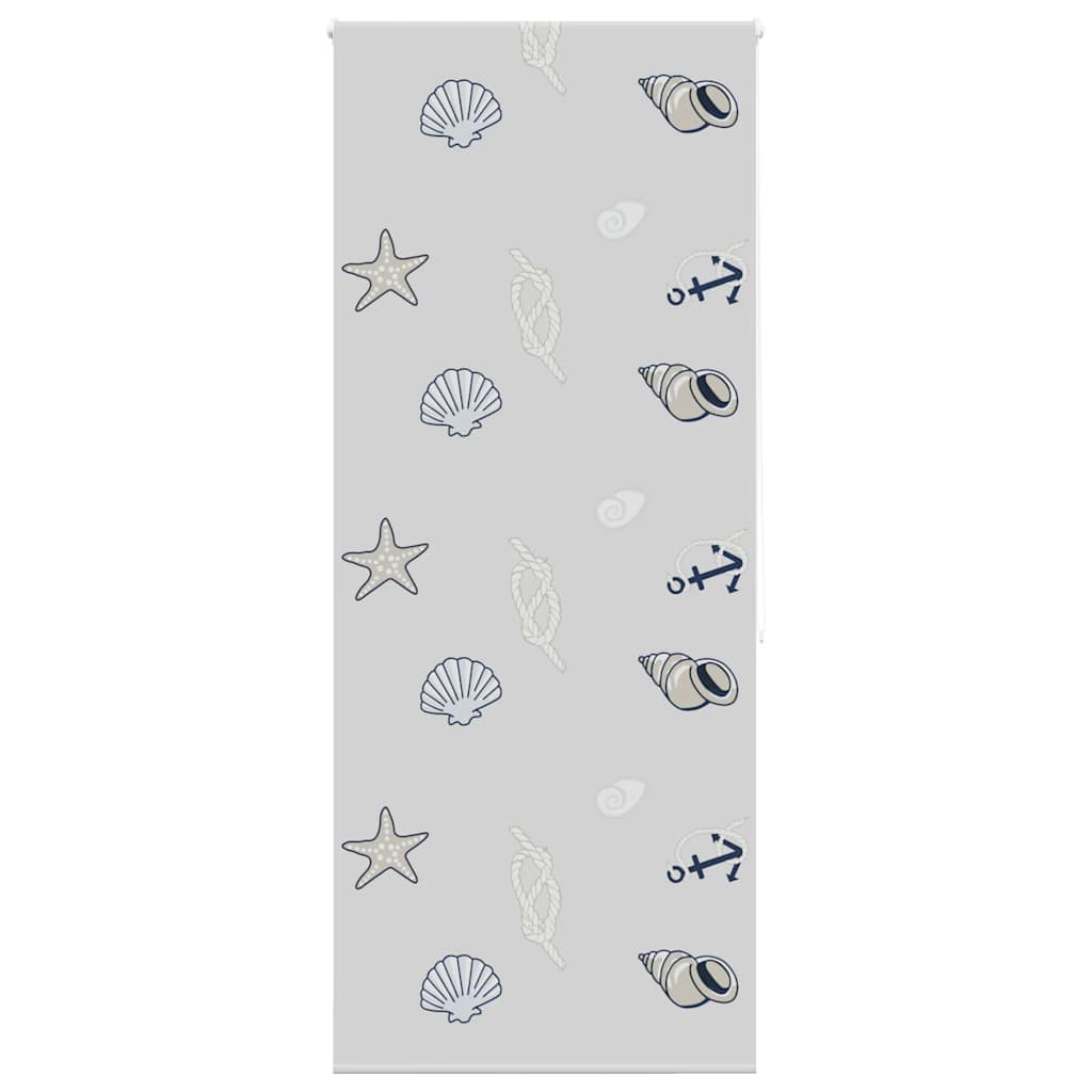 Bruserullegardin 110×240 cm - stofbredde 106 cm, PEVA med søstjerne-motiv