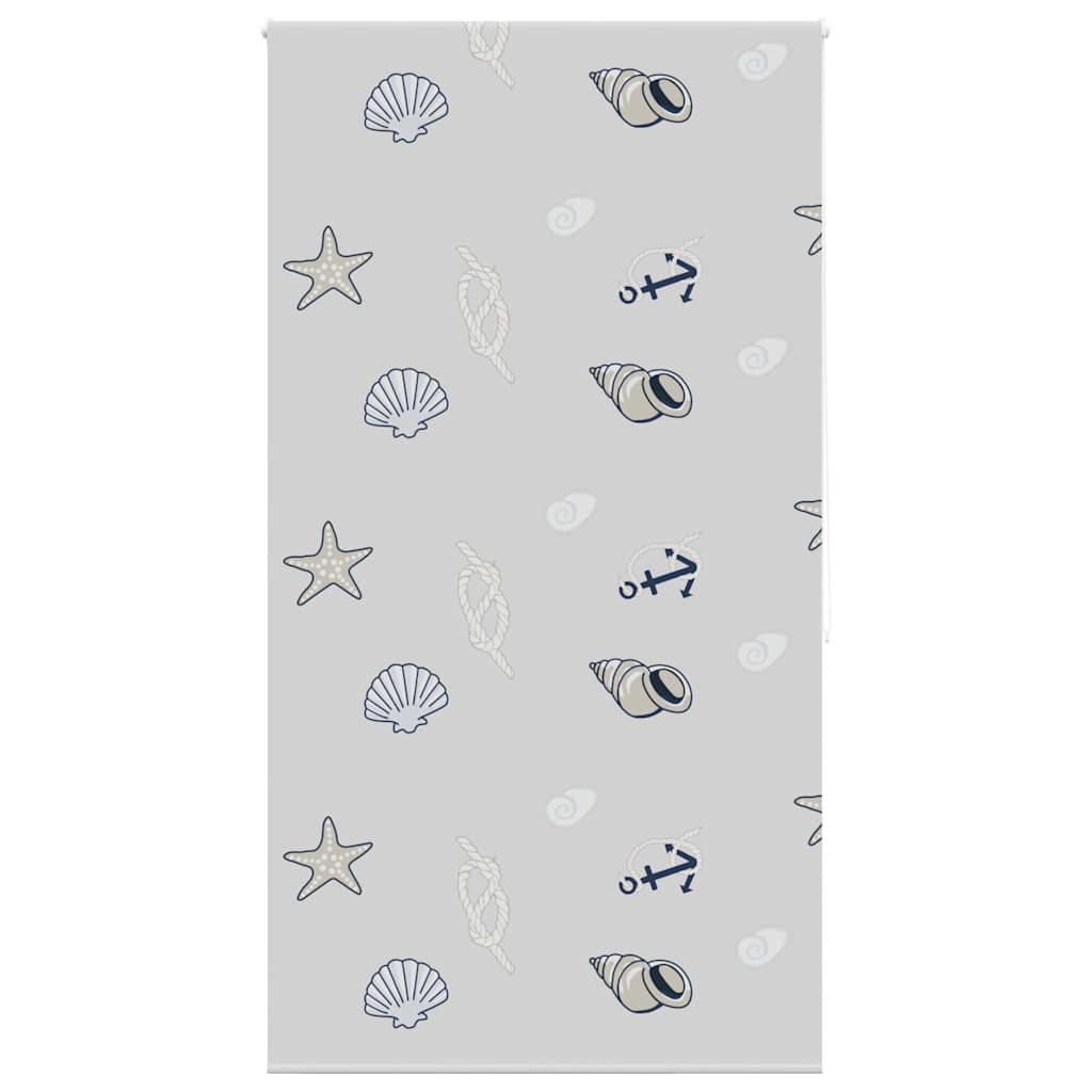 Bruserullegardin 130×240 cm - stofbredde 126 cm, PEVA med maritime motiver