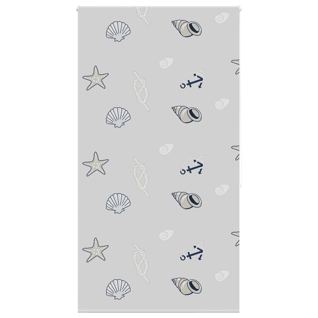 Bruserullegardin 140×240 cm - stofbredde 136 cm, søstjerne motiv