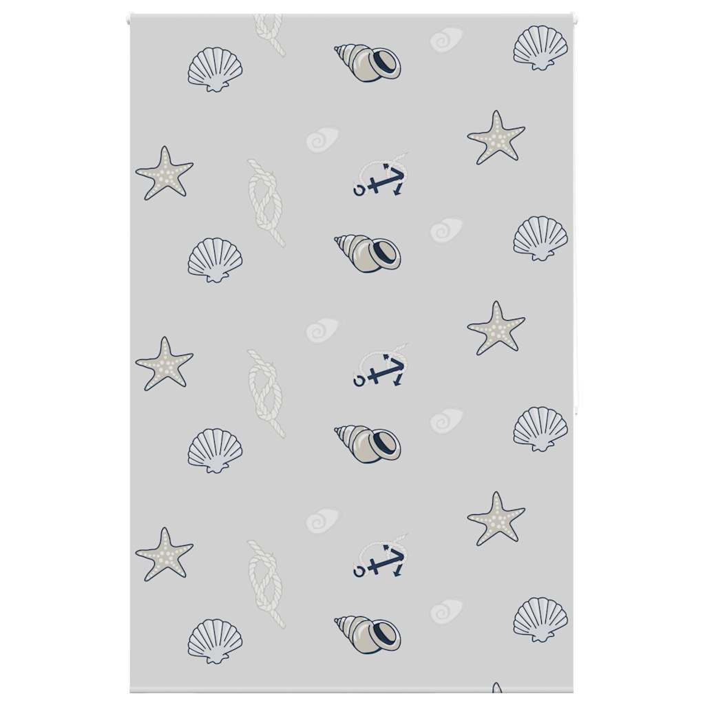 Bruserullegardin 160×240 cm - stofbredde 156 cm, PEVA med søstjernemotiv