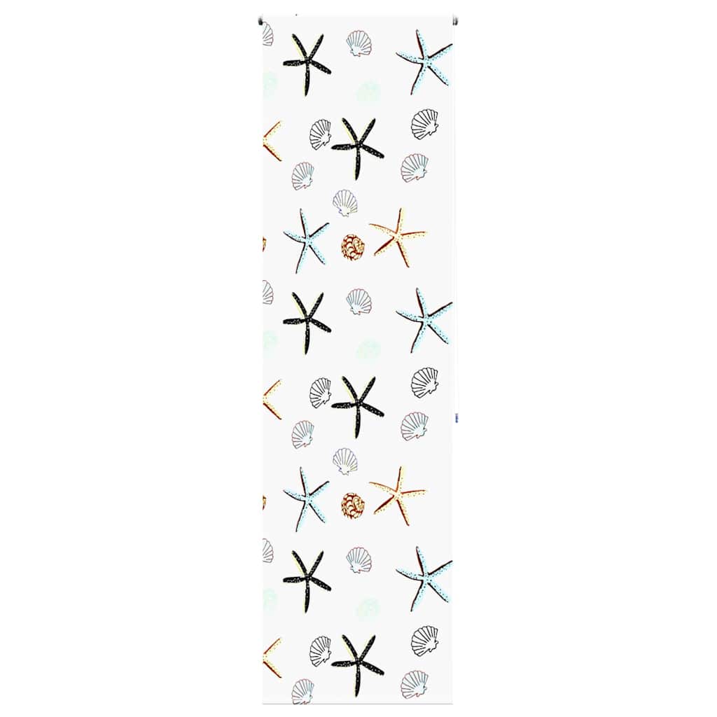 Bruserullegardin 70×240 cm - stofbredde 66 cm, muslingemotiv