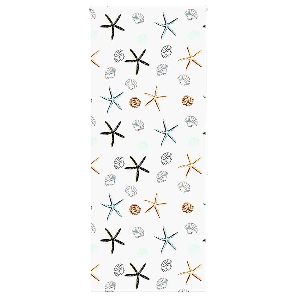 Bruserullegardin 100×240 cm - stofbredde 96 cm, muslingemotiv