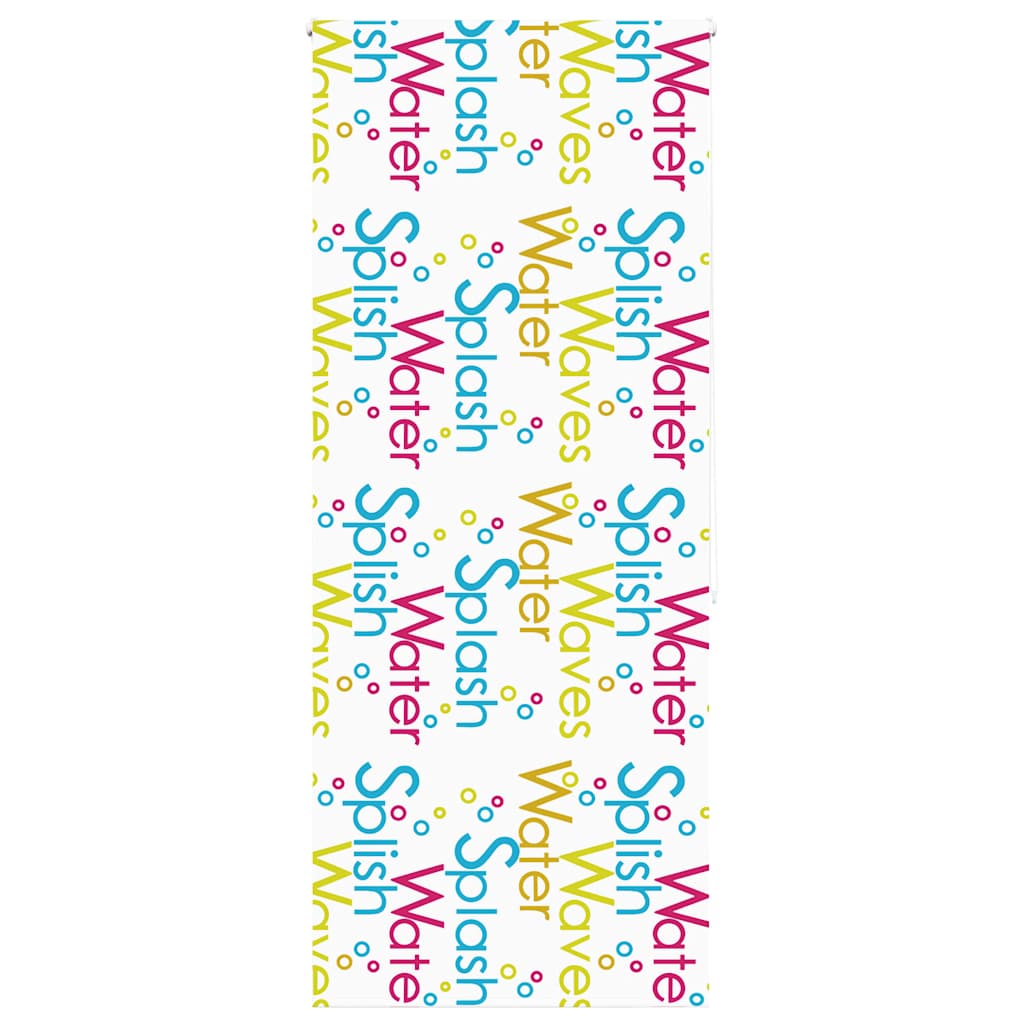 Bruserullegardin 90×240 cm - stofbredde 86 cm, stænk-mønster