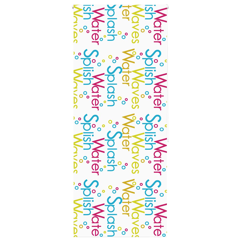 Bruserullegardin 100×240 cm - stofbredde 96 cm, splash-mønster