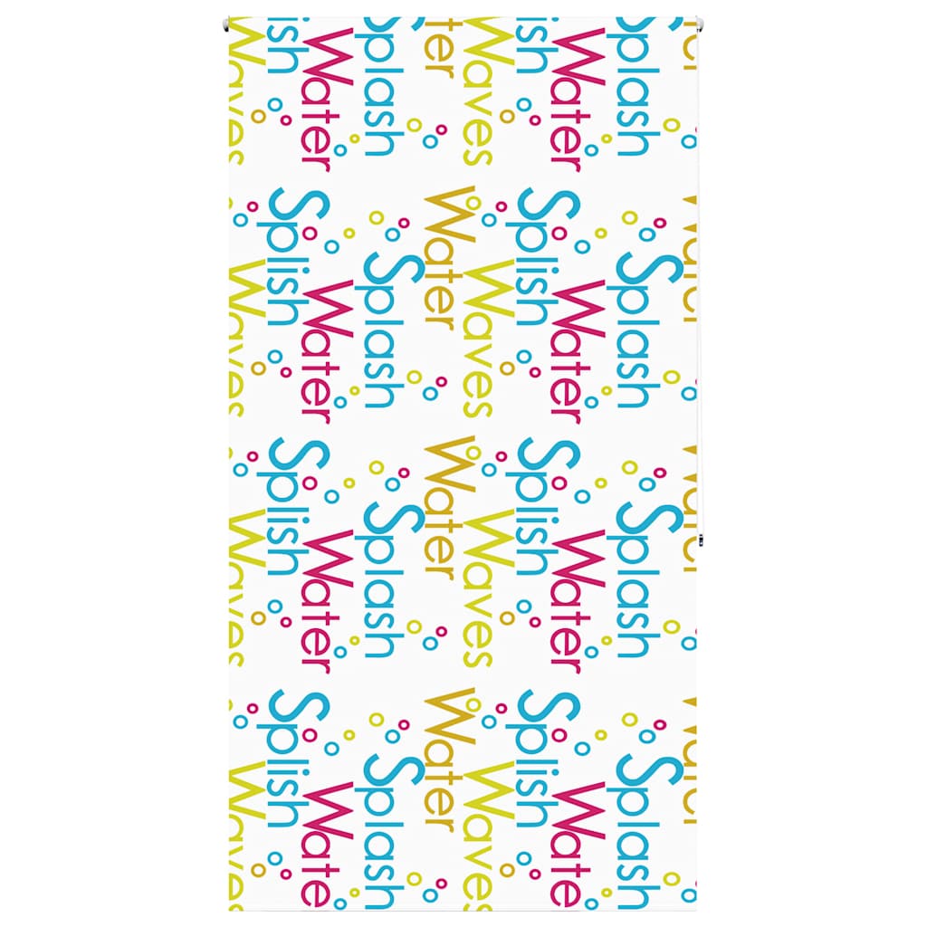 Bruserullegardin 130×240 cm - stofbredde 126 cm, stænk-mønster i PEVA
