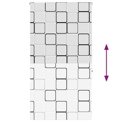 Bruserullegardin 140x240 cm Stofbredde 136 cm