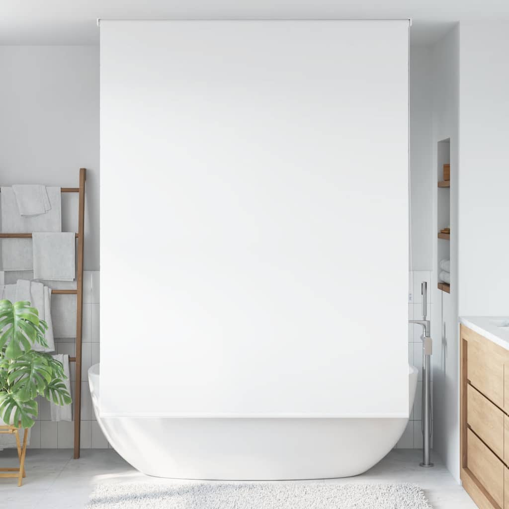 Bruserullegardin 150×240 cm - hvid, PEVA (stofbredde 146 cm)