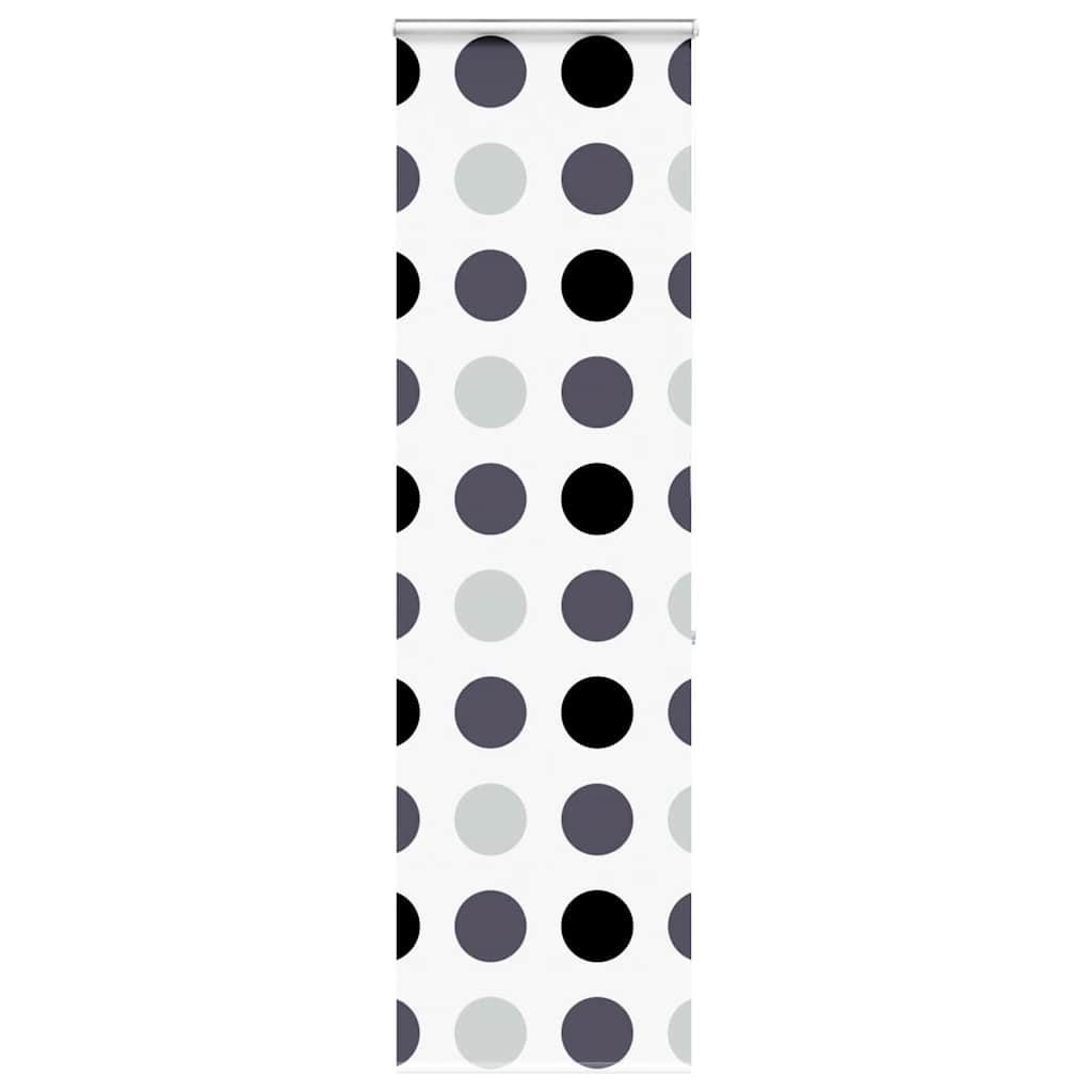 Bruserullegardin med kassette 60×240 cm - stofbredde 56 cm, cirkelmønster