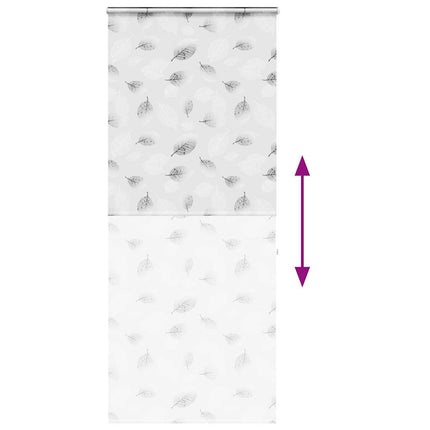 Bruserullegardin med kassette 90x240 cm Stofbredde 86 cm