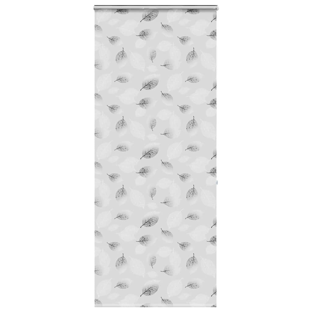 Bruserullegardin med kassette 110×240 cm - stofbredde 106 cm, bladmønster