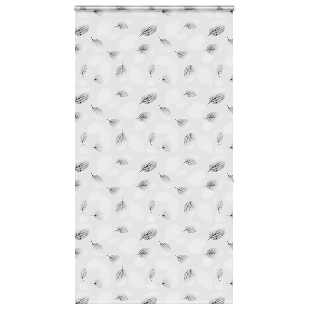 Bruserullegardin med kassette 120×240 cm - stofbredde 116 cm, bladmønster