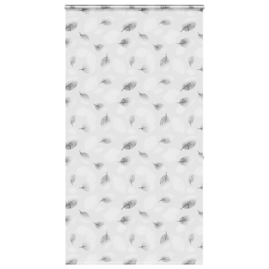 Bruserullegardin med kassette 140×240 cm - stofbredde 136 cm, bladmønster