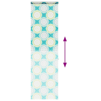 Bruserullegardin med kassette 60x240 cm Stofbredde 56 cm
